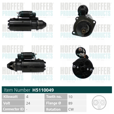 Starter H5110049 HOFFER