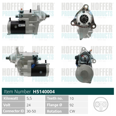 Starter H5140004 HOFFER