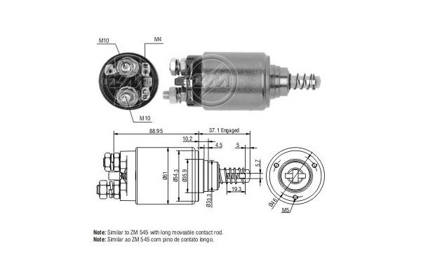 Solenoid, electromotor ZM1545 MESSMER
