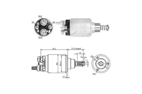 Solenoid, electromotor ZM1732 MESSMER