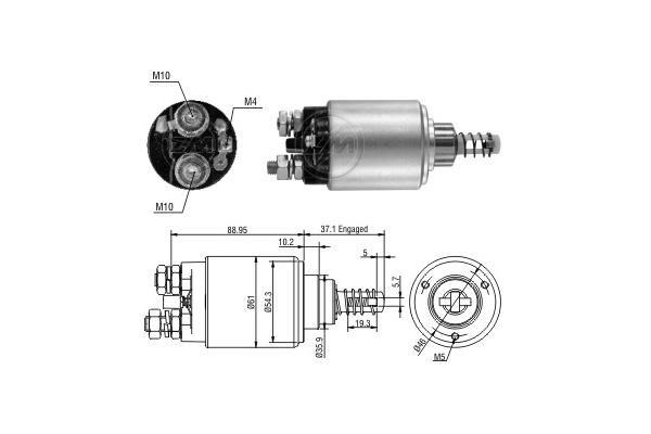 Solenoid, electromotor ZM2639 MESSMER