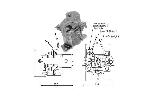 Solenoid, electromotor ZM2903 MESSMER