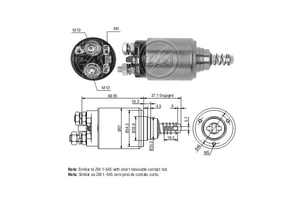 Solenoid, electromotor ZM545 MESSMER