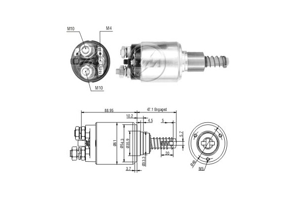 Solenoid, electromotor ZM732 MESSMER