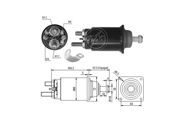 Solenoid, electromotor ZM834 MESSMER