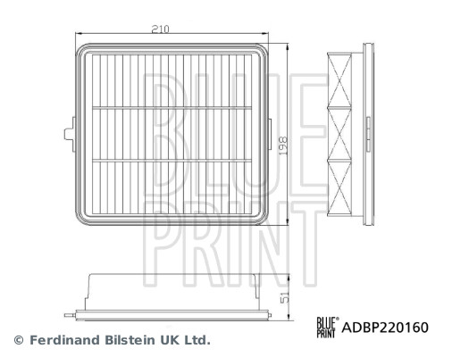 Filtru aer ADBP220160 BLUE PRINT