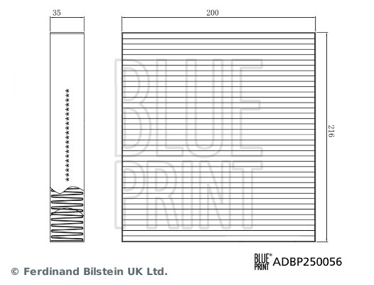 Filtru, aer habitaclu ADBP250056 BLUE PRINT