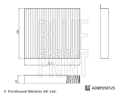 Filtru, aer habitaclu ADBP250125 BLUE PRINT