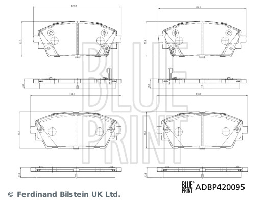 Set placute frana,frana disc ADBP420095 BLUE PRINT