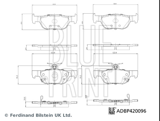 Set placute frana,frana disc ADBP420096 BLUE PRINT