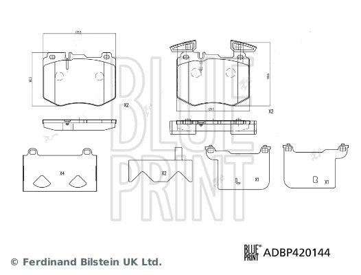 Set placute frana,frana disc ADBP420144 BLUE PRINT