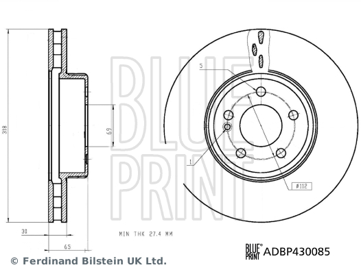 Disc frana ADBP430085 BLUE PRINT