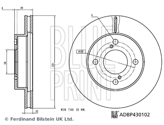 Disc frana ADBP430102 BLUE PRINT