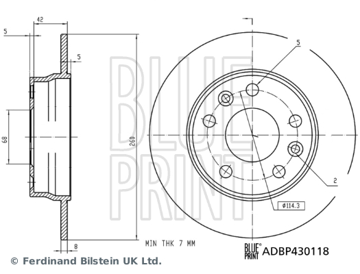 Disc frana ADBP430118 BLUE PRINT