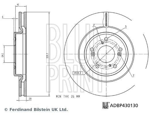 Disc frana ADBP430130 BLUE PRINT