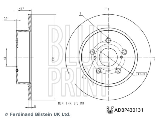 Disc frana ADBP430131 BLUE PRINT