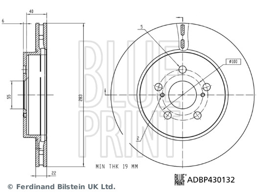 Disc frana ADBP430132 BLUE PRINT