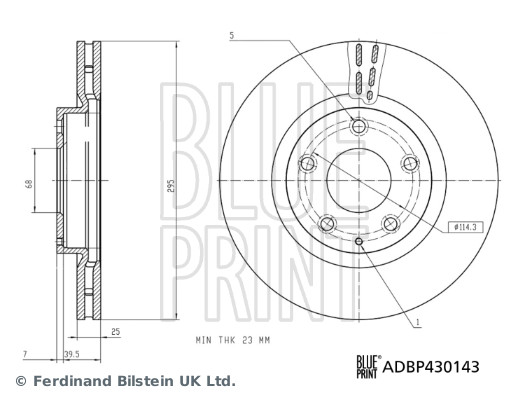 Disc frana ADBP430143 BLUE PRINT