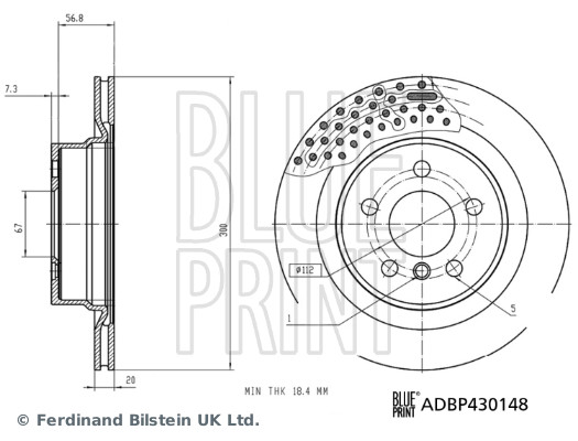 Disc frana ADBP430148 BLUE PRINT