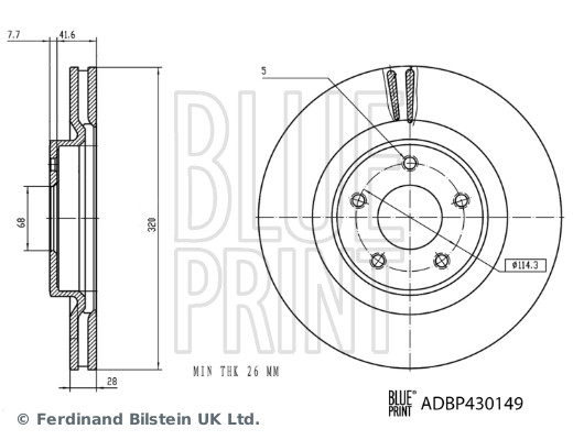 Disc frana ADBP430149 BLUE PRINT