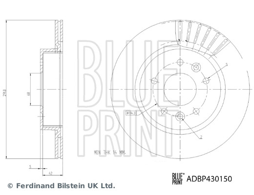 Disc frana ADBP430150 BLUE PRINT