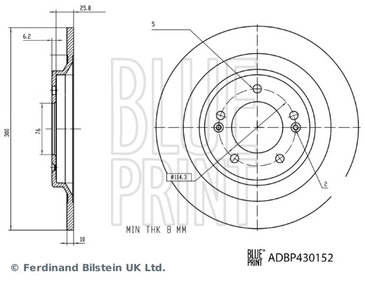 Disc frana ADBP430152 BLUE PRINT