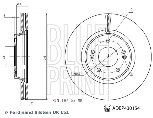 Disc frana ADBP430154 BLUE PRINT