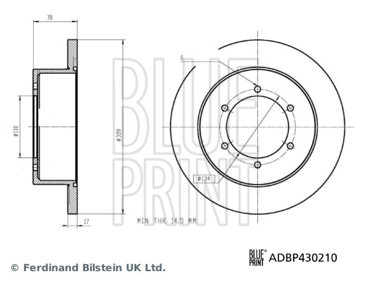 Disc frana ADBP430210 BLUE PRINT