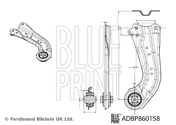 Brat, suspensie roata ADBP860158 BLUE PRINT