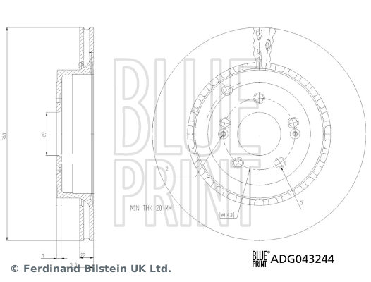 Disc frana ADG043244 BLUE PRINT