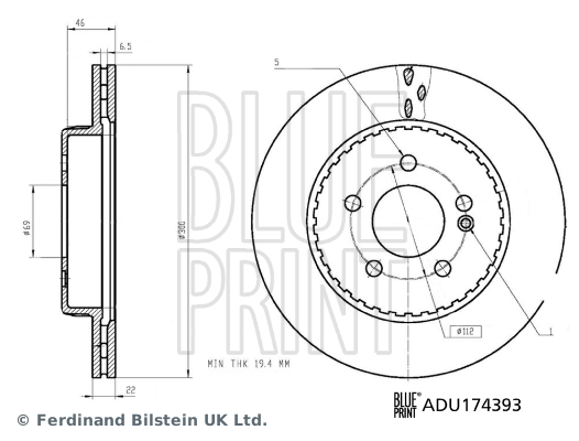 Disc frana ADU174393 BLUE PRINT