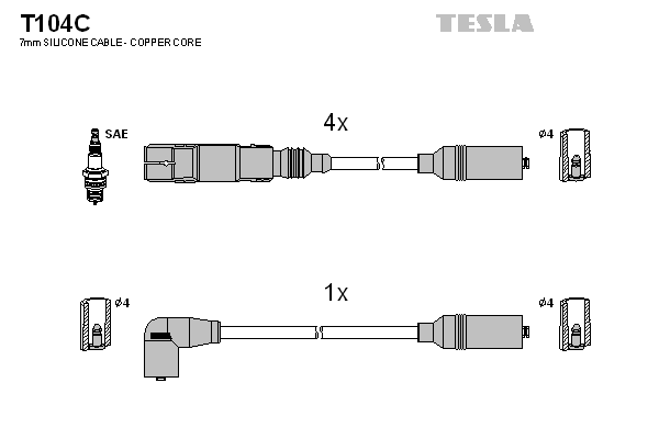 Set cablaj aprinder T104C TESLA