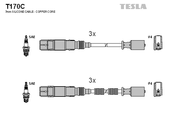 Set cablaj aprinder T170C TESLA