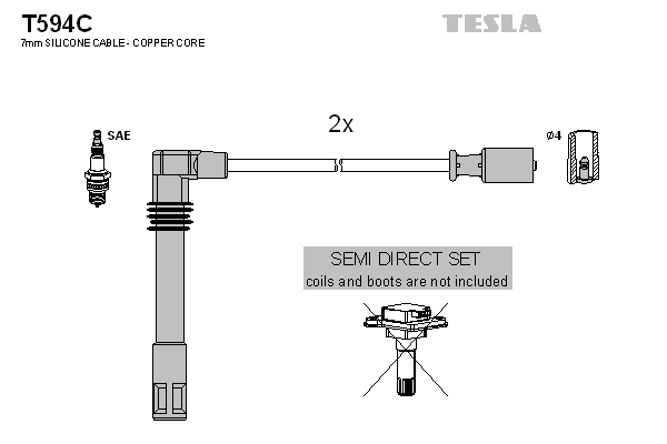 Set cablaj aprinder T594C TESLA