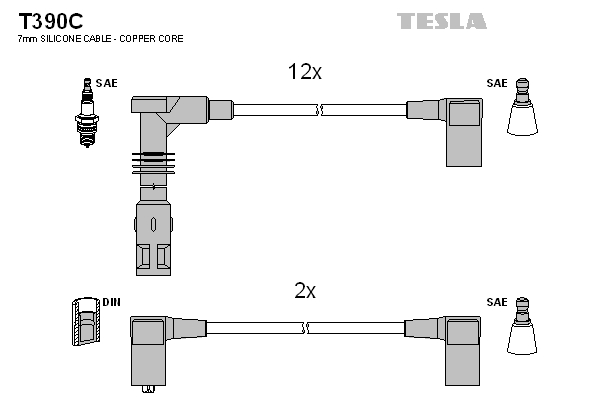 Set cablaj aprinder T390C TESLA