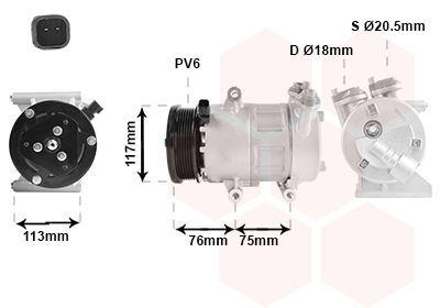 Compresor, climatizare 0200K185 VAN WEZEL