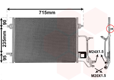 Condensator, climatizare 03005116 VAN WEZEL