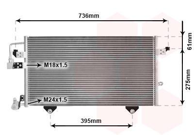 Condensator, climatizare 03005121 VAN WEZEL
