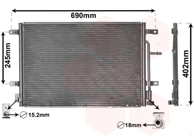 Condensator, climatizare 03005238 VAN WEZEL