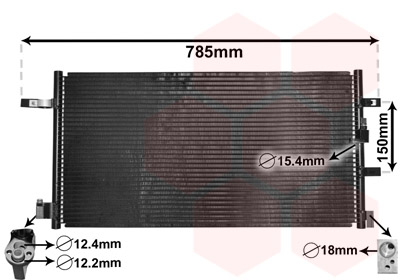 Condensator, climatizare 03005360 VAN WEZEL