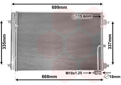 Condensator, climatizare 03005368 VAN WEZEL