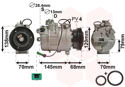 Compresor, climatizare 0300K011 VAN WEZEL