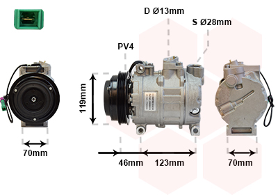 Compresor, climatizare 0300K015 VAN WEZEL