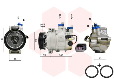 Compresor, climatizare 0300K029 VAN WEZEL