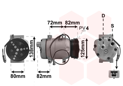 Compresor, climatizare 0300K178 VAN WEZEL