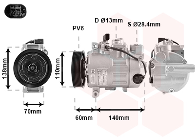 Compresor, climatizare 0300K266 VAN WEZEL