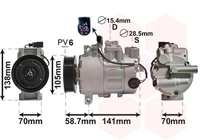 Compresor, climatizare 0300K279 VAN WEZEL