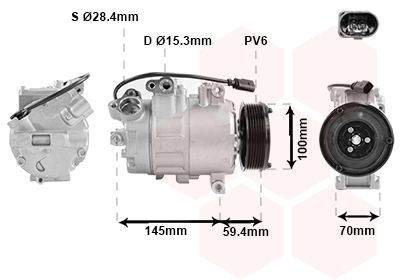 Compresor, climatizare 0300K342 VAN WEZEL