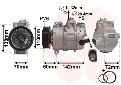 Compresor, climatizare 0300K344 VAN WEZEL