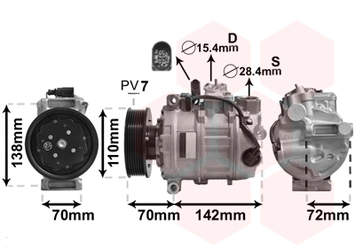 Compresor, climatizare 0300K381 VAN WEZEL